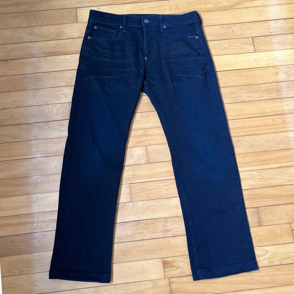 G-Star RAW Defend Straight Dark Indigo Blue Jeans 51011-6727-1241 Mens 32x34